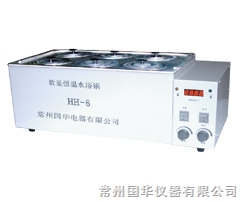 常州國(guó)華數(shù)顯恒溫循環(huán)水浴鍋HH-6 雙列六孔