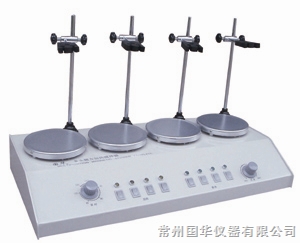 常州國華多頭磁力攪拌器HJ-4A 數(shù)顯控溫 4頭