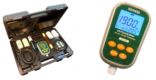 上海三信便攜式pH/氟離子濃度計WS100