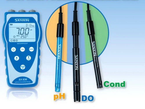 上海三信SX8系列便攜式PH/電導(dǎo)率/溶解氧SX836型