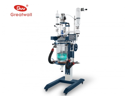 鄭州長城科工貿(mào)升降調(diào)速三層玻璃反應(yīng)釜GRL-50